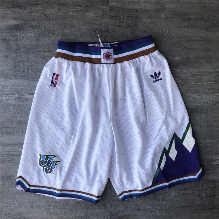 Men NBA Utah Jazz White Shorts 0416->utah jazz->NBA Jersey